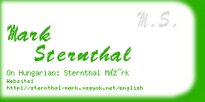 mark sternthal business card